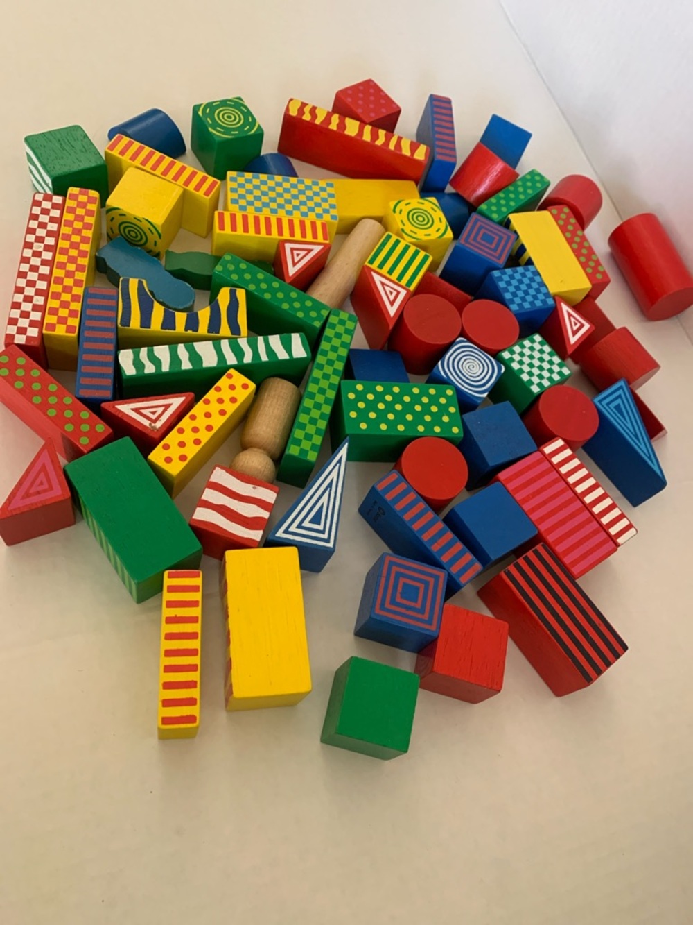 Colorful Wooden Building Blocks Set - Picture 2 of 2
